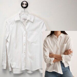 Madewell Pleated Shirt Tencel Edition Top Button Down Top Classic Size XXS New